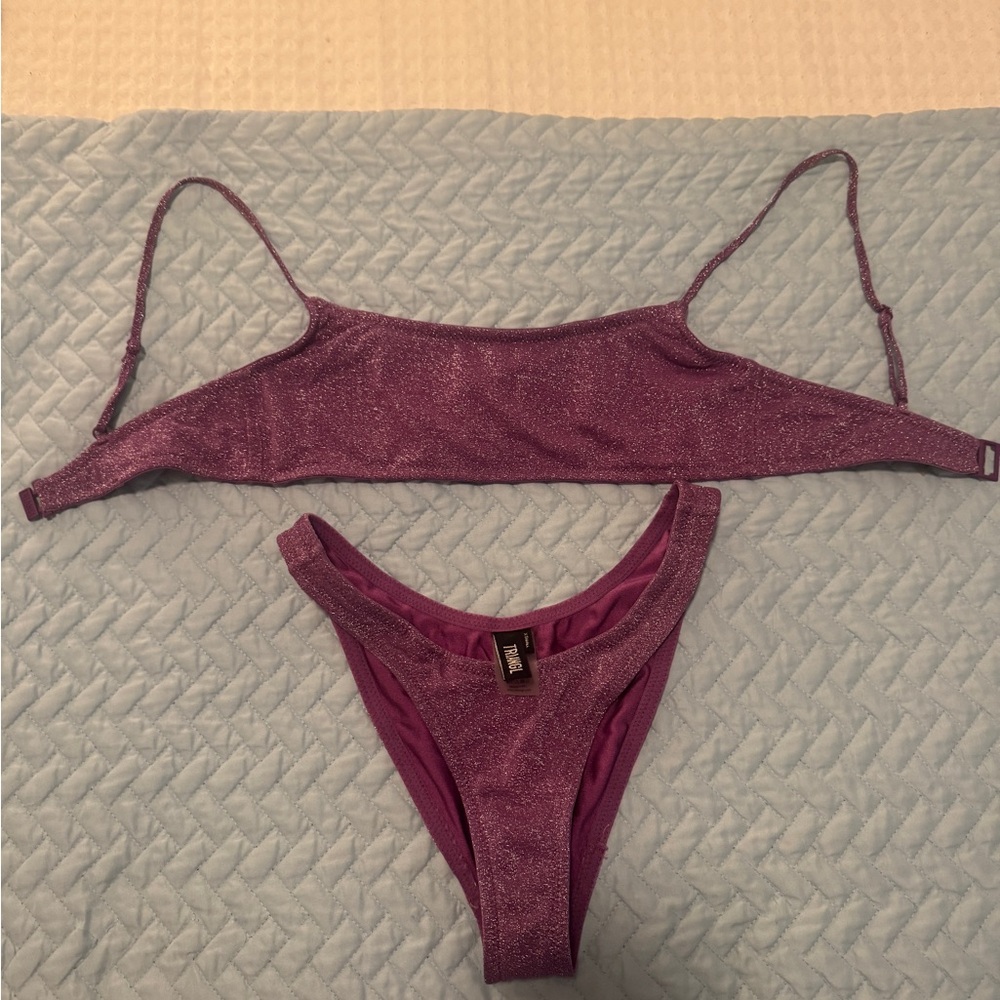 Triangl Sparkly Purple Bikini Set